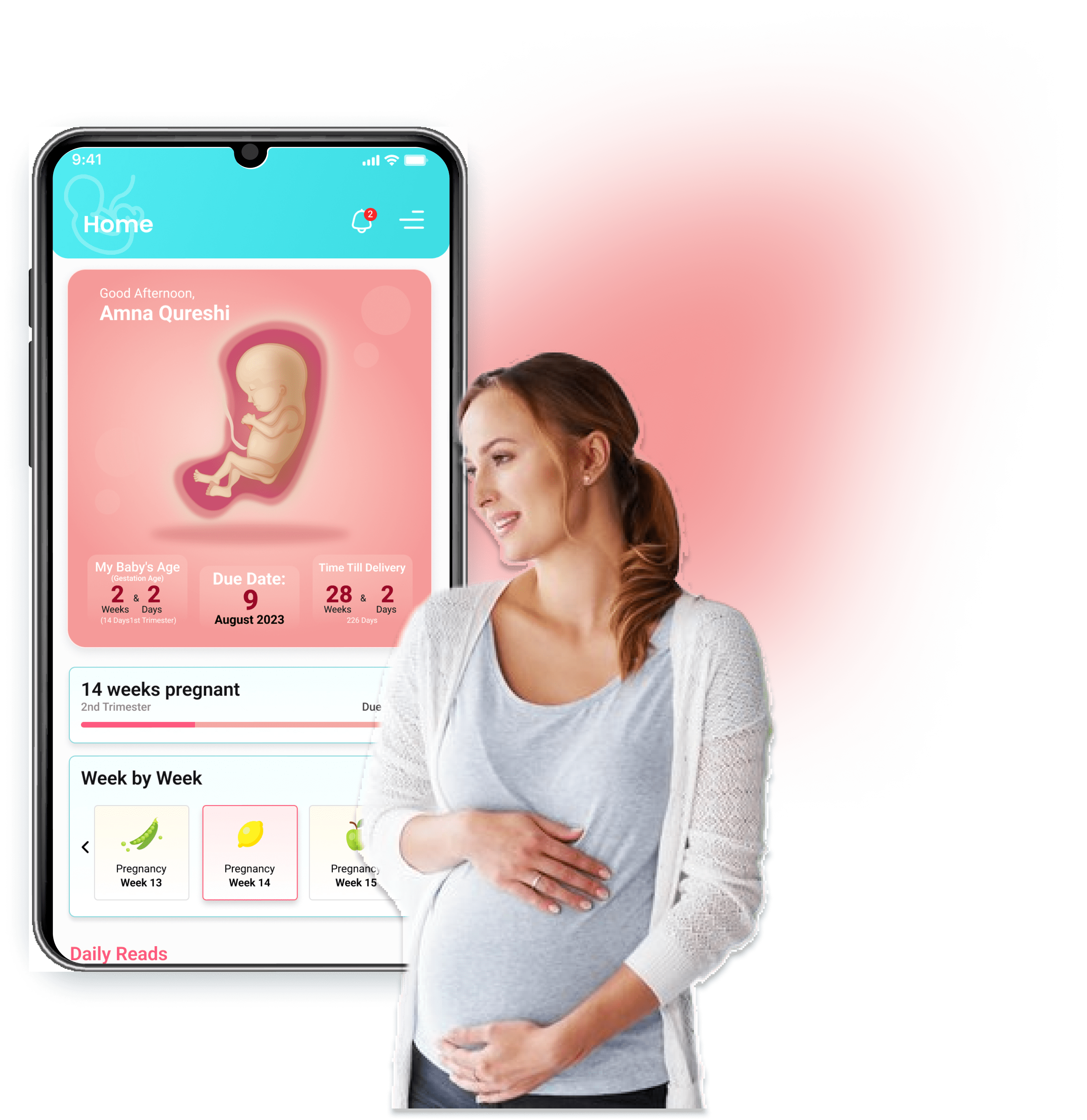 iPregli app on mobile